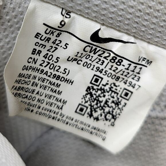 Nike Air Force 1 Low '07 Triple White CW2288-111 Men’s 9 Leather Sneakers - Picture 2 of 13